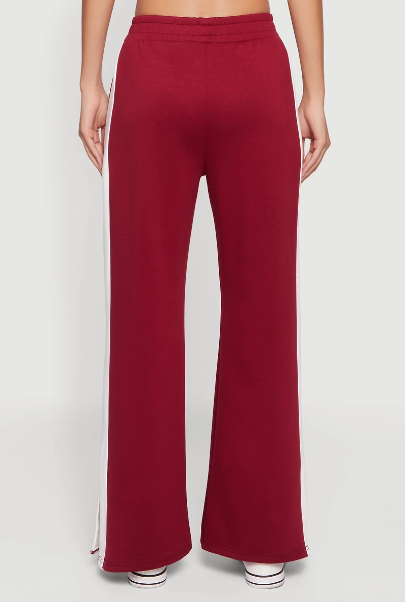 Scuba Side Stripe Pull On Straight Leg Pants