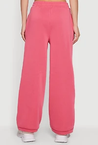 Solid Wide Leg Sweatpants
