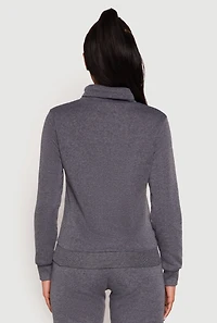 Womens Funnel Neck Sweatshirt, Grey, Size S