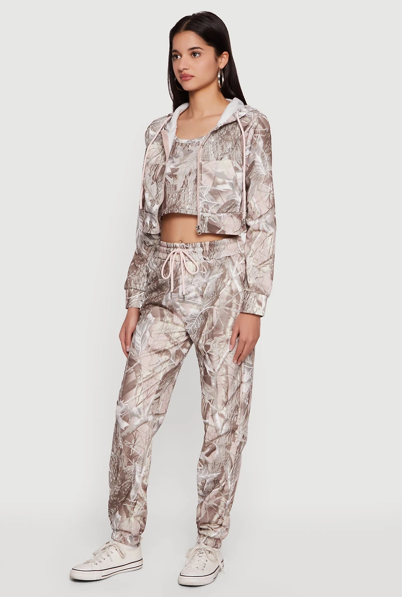 High Waisted Hunter Camo Sweatpants