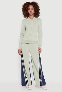 Zip Front Drawstring Hoodie