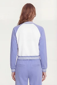 Official Graphic Color Blocked Mock Neck Sweatshirt