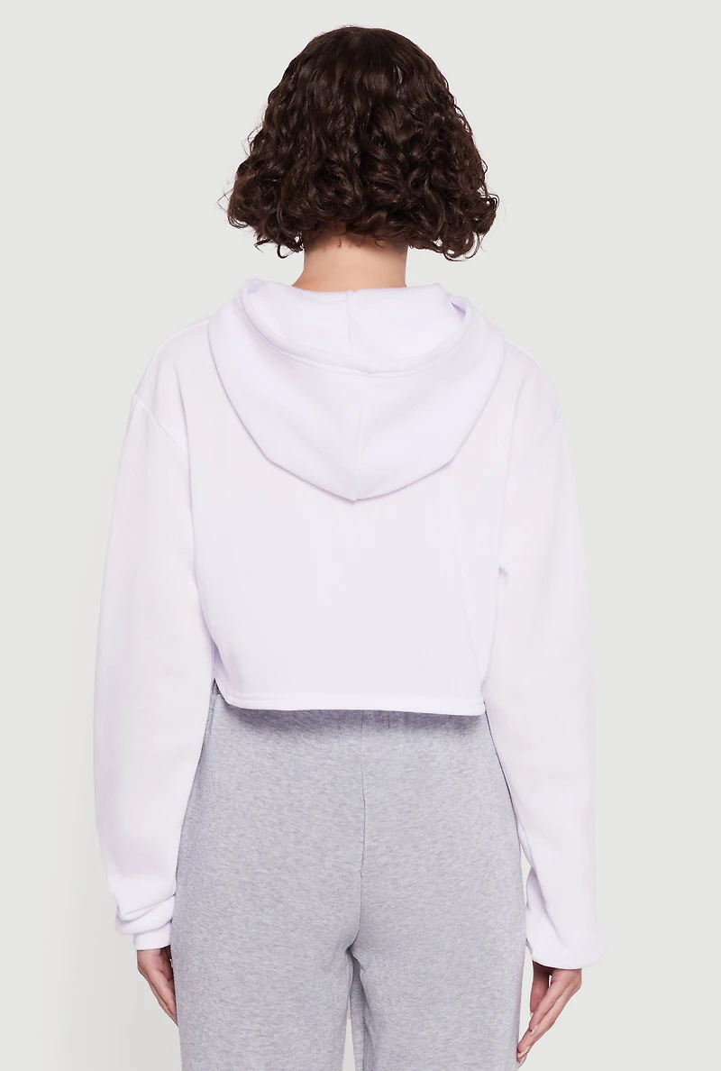 Womens 1989 Brooklyn Hooded Shrug Sweatshirt and Caged Back Cami, White, Size S