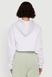 Womens 1989 Brooklyn Hooded Shrug Sweatshirt and Caged Back Cami, White,