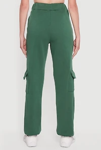 Womens High Waisted Drawstring Waist Cargo Sweatpants,