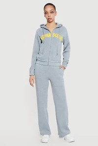 Chenille Lovers Club Graphic Drawstring Waist Joggers