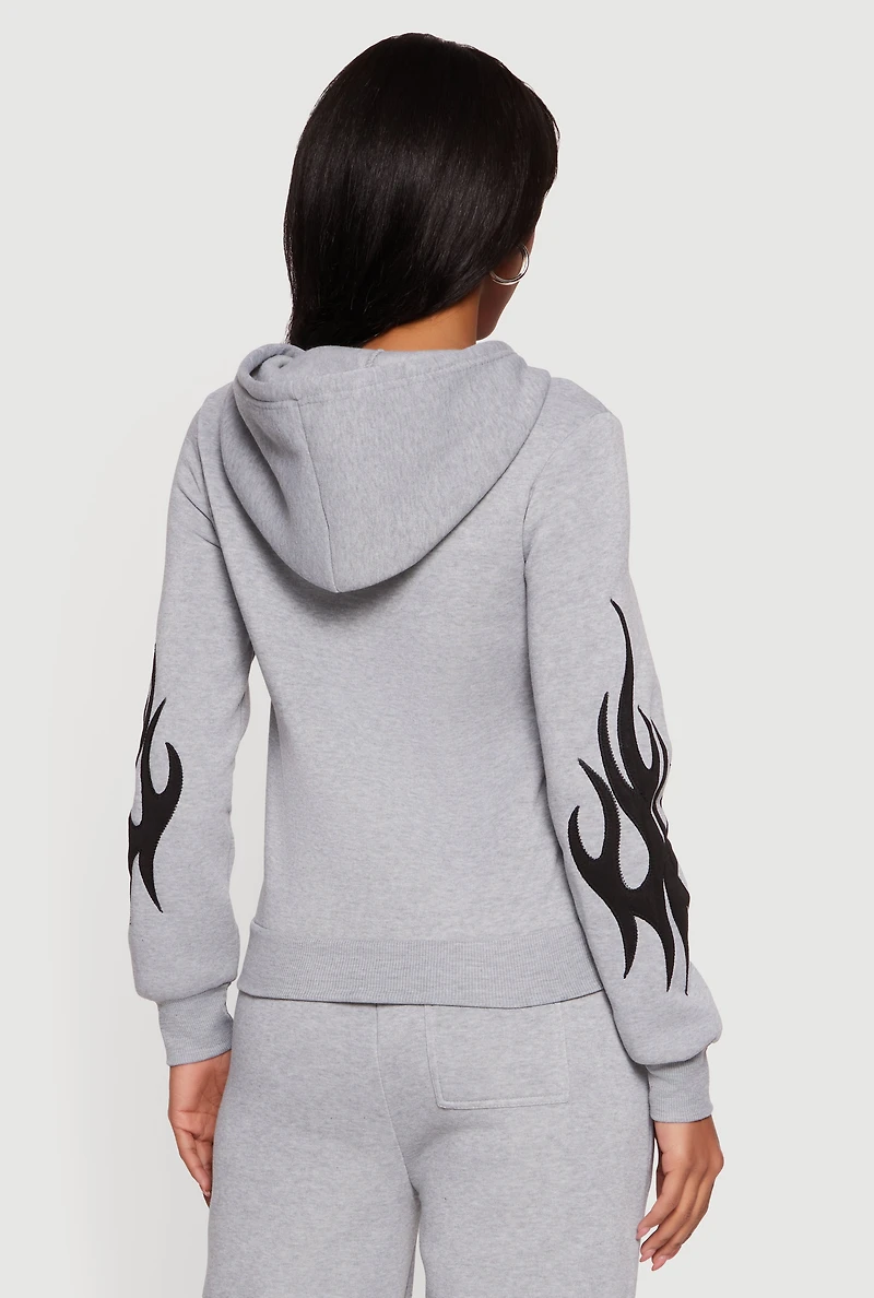 The One Graphic Patch Zip Front Hoodie
