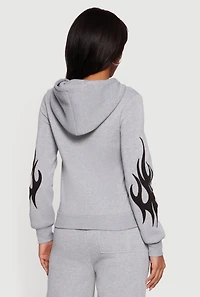 The One Graphic Patch Zip Front Hoodie