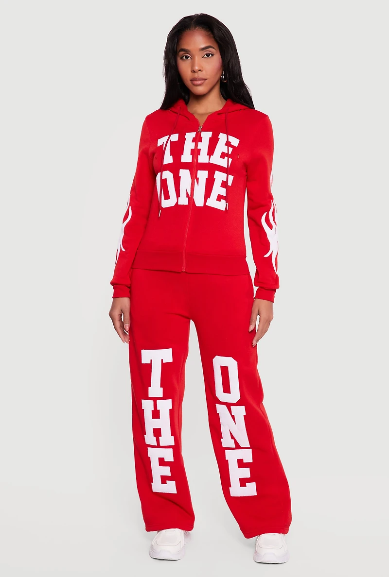 The One Graphic Patch Zip Front Hoodie