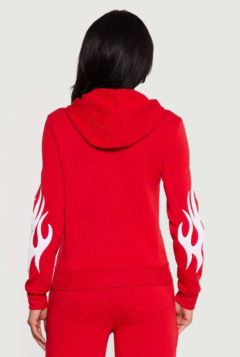 The One Graphic Patch Zip Front Hoodie