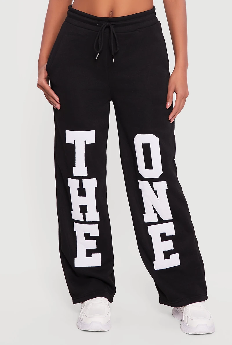 The One Patch Graphic Drawstring Waist Sweatpants