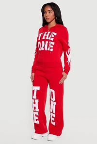 The One Patch Graphic Drawstring Waist Sweatpants