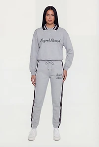 Beyond Blessed 98 Graphic Long Sleeve Polo Sweatshirt
