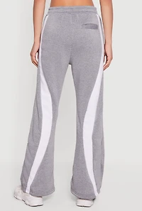 Wavy Contrast Trim Pull On Sweatpants