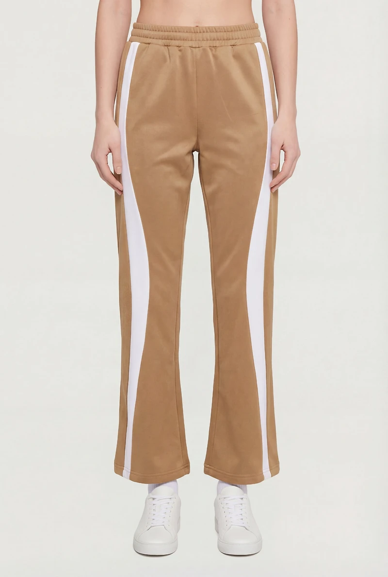 Wavy Contrast Trim Pull On Sweatpants