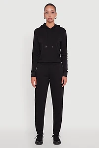 Womens High Waisted Fleece Lined Sweatpants,
