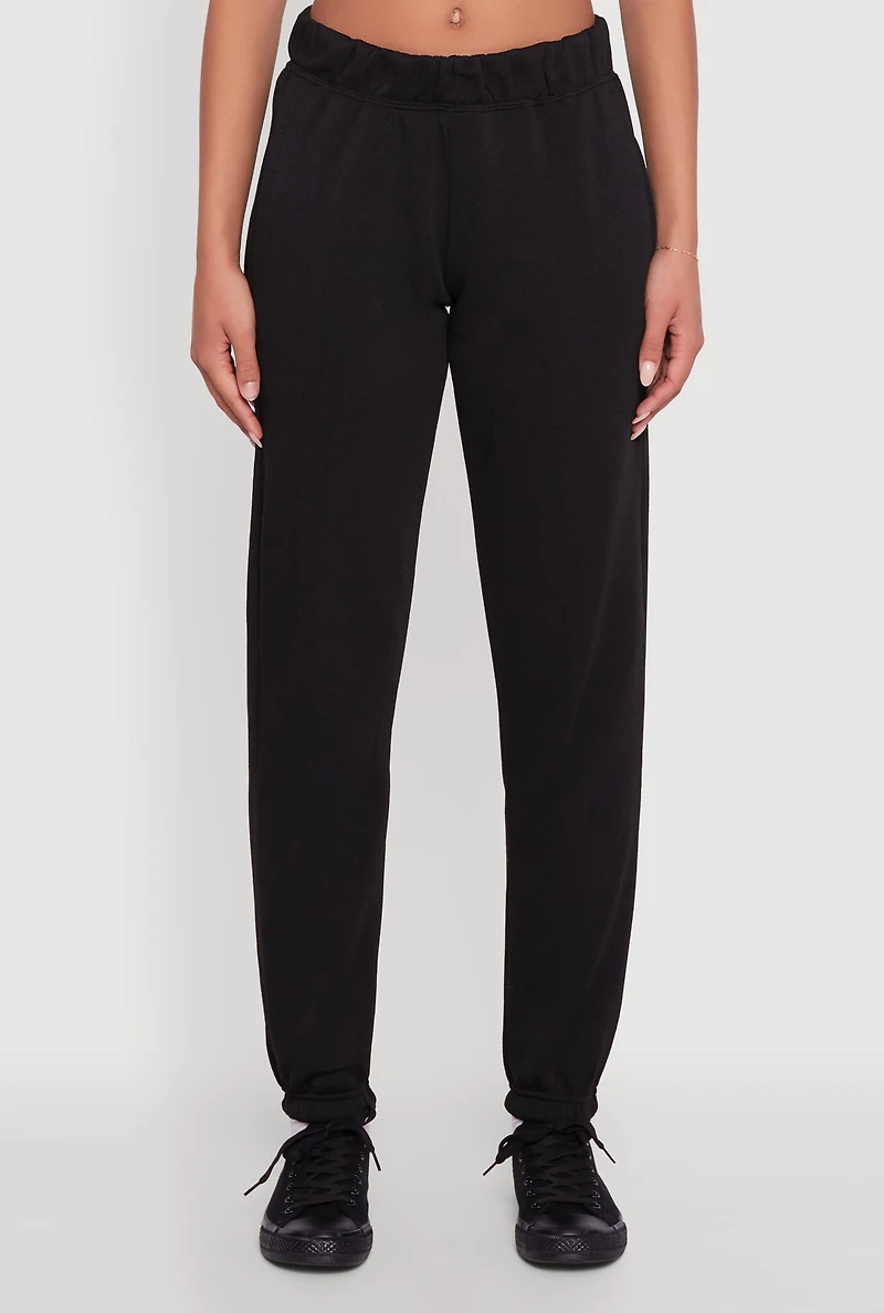 Womens High Waisted Fleece Lined Sweatpants,