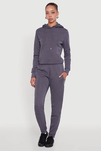 Womens High Waisted Fleece Lined Sweatpants,