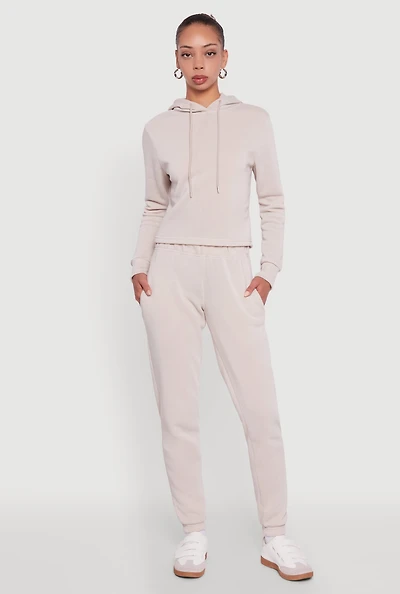 Womens High Waisted Fleece Lined Sweatpants,