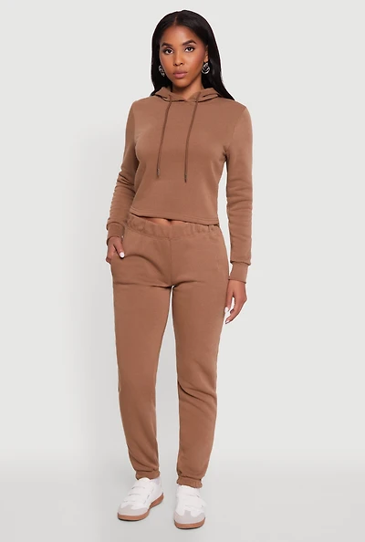 Womens High Waisted Fleece Lined Sweatpants,