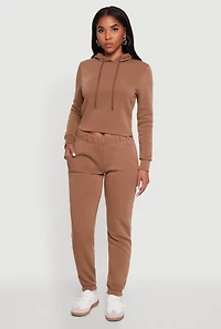 High Waisted Fleece Lined Sweatpants