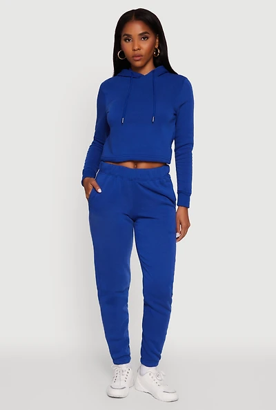 Womens High Waisted Fleece Lined Sweatpants,