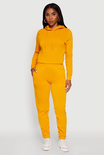 Womens High Waisted Fleece Lined Sweatpants,