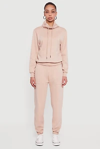 Womens Drawstring Funnel Neck Pullover Sweatshirt,