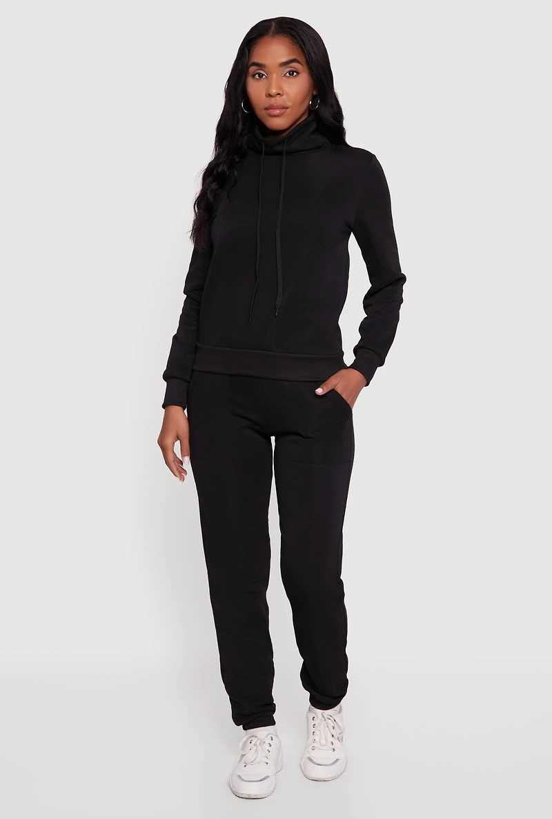 Drawstring Waist Slim Leg Sweatpants