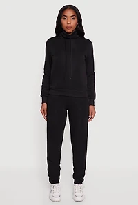 Womens Drawstring Waist Slim Leg Sweatpants,