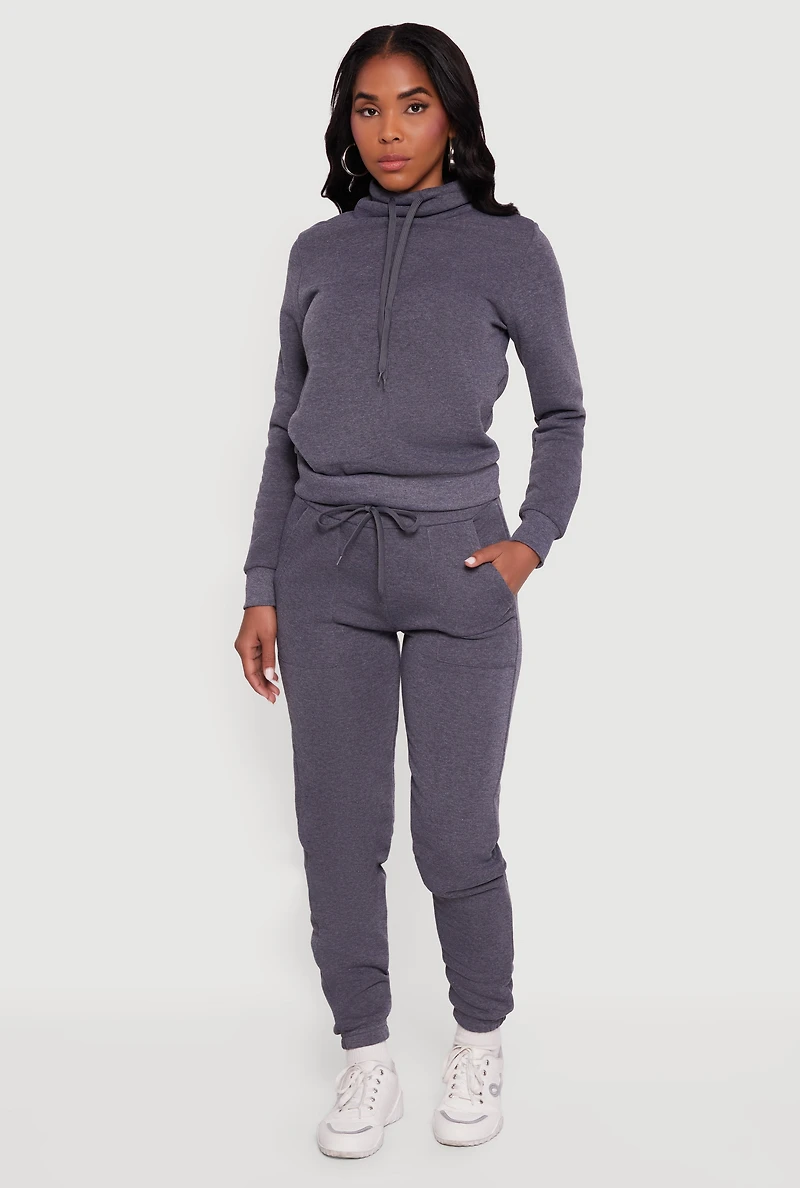 Drawstring Waist Slim Leg Sweatpants