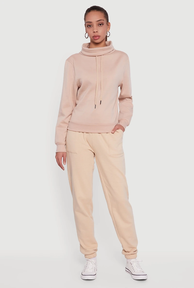 Drawstring Waist Slim Leg Sweatpants