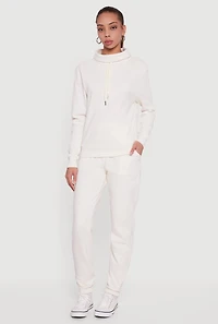 Drawstring Waist Slim Leg Sweatpants