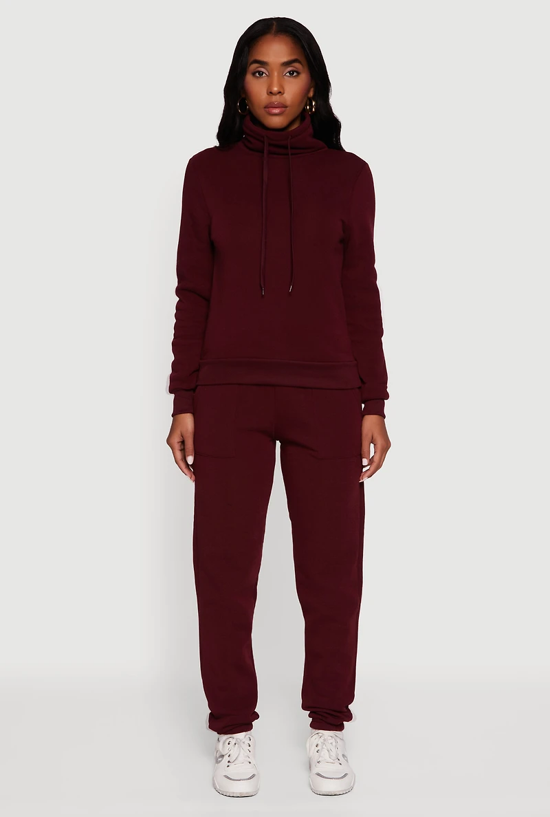 Drawstring Waist Slim Leg Sweatpants