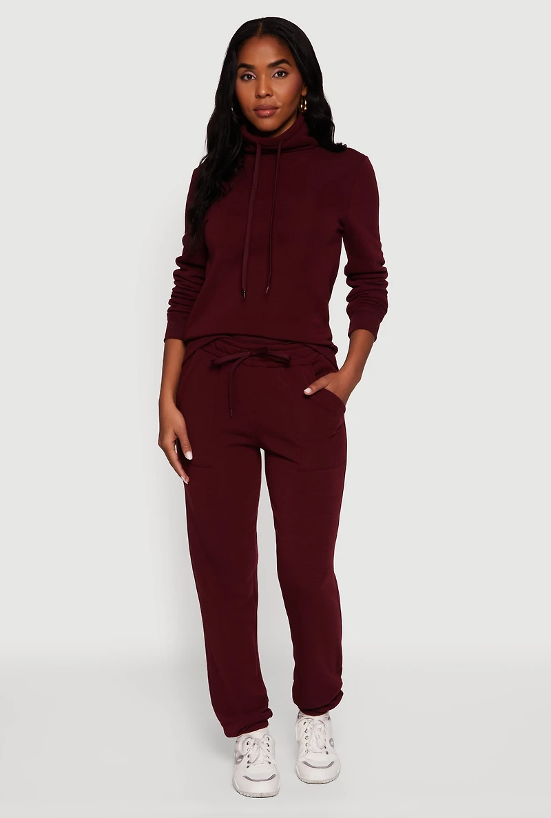 Drawstring Waist Slim Leg Sweatpants
