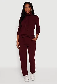 Drawstring Waist Slim Leg Sweatpants