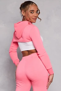 Womens New York Hooded Shrug, Pink, Size L