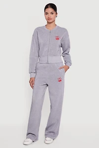 Cherry Graphic Straight Leg Sweatpants