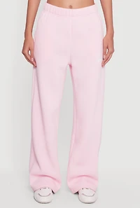 Womens Cherry Graphic Straight Leg Sweatpants, Pink, Size L