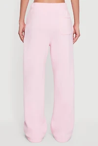 Womens Cherry Graphic Straight Leg Sweatpants, Pink, Size L