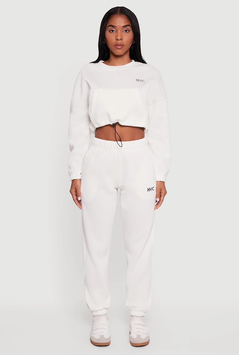 Metallic NYC Graphic Sweatpants