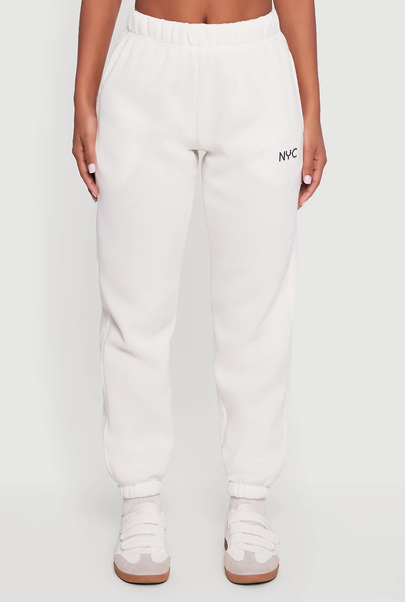 Metallic NYC Graphic Sweatpants
