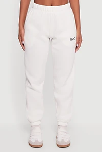 Metallic NYC Graphic Sweatpants