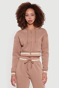 Womens NYC Graphic Fleece Lined Hooded Sweatshirt, M