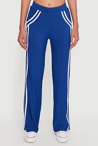 Womens Varsity Stripe Detail Pull On Track Pants,