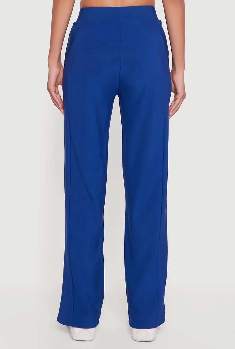 Womens Varsity Stripe Detail Pull On Track Pants,