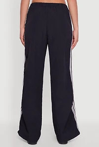 Womens Side Striped Nylon Track Pants,