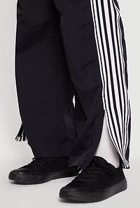 Womens Side Striped Nylon Track Pants,