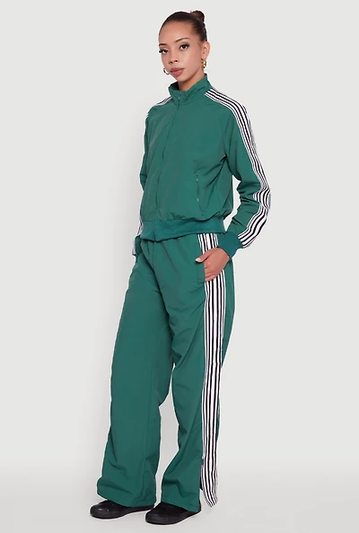 Side Striped Nylon Track Pants