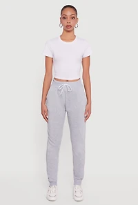 Drawstring Waist Slim Joggers